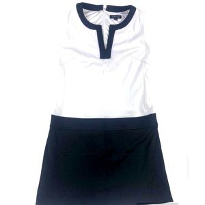 TAHARI Arthur S. Levine size 4 white & black dress